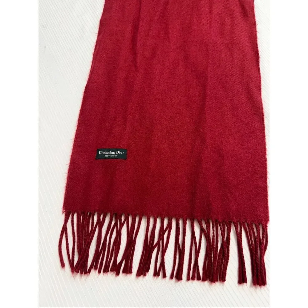 Christian Dior Monsieur Vintage Red Scarf